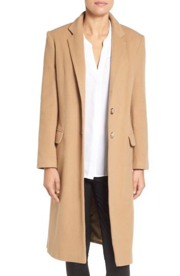 Women's Helene Berman Wool Blend College Coat - Beige