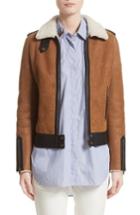 Women's Belstaff Danford Genuine Shearling Jacket Us / 40 It - Beige