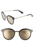 Women's Kate Spade New York Lisanne 50mm Special Fit Round Sunglasses - Black