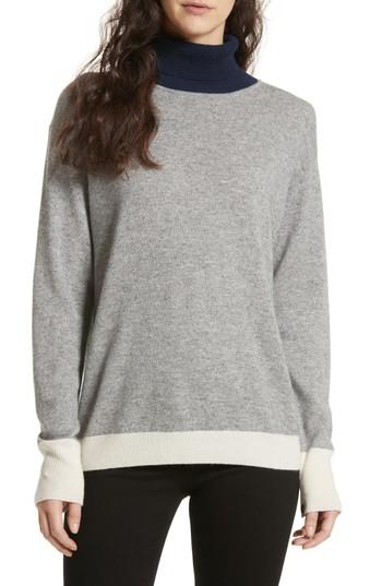 Women's Rag & Bone/jean Rhea Wool & Cashmere Turtleneck Sweater, Size - Grey