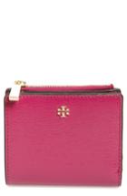 Women's Tory Burch Mini Robinson Wallet Patent Leather Bifold Wallet - Pink