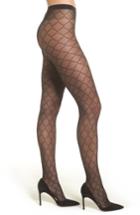 Women's Wolford Dot Net Tights - Black