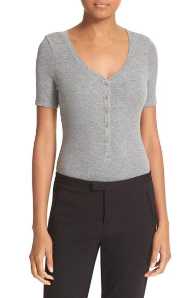 Women's Atm Anthony Thomas Melillo Jersey Bodysuit - Grey