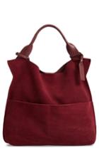 Sole Society Jamari Suede & Faux Leather Tote - Red