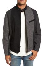 Men's Schott Nyc Perfecto Patchwork Cafe Jacket - Black