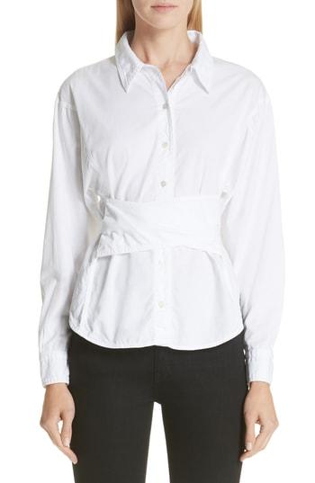 Women's Jean Atelier Simone Wrap Waist Top - White