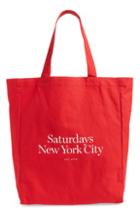 Men's Saturdays Nyc Miller Standard Tote Bag - Red