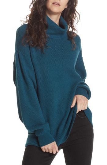 Women's Free People Softly Structured Knit Tunic - Blue/green