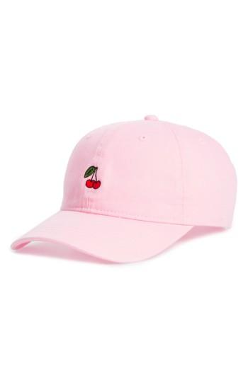 Women's Body Rags Clothing Co. Cherries Baseball Cap - Pink