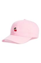 Women's Body Rags Clothing Co. Cherries Baseball Cap - Pink