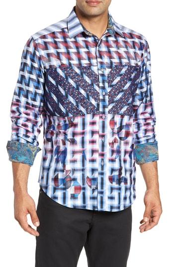 Men's Robert Graham The Steejo Limited Edition Classic Fit Sport Shirt - Blue