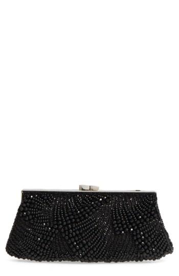 Nordstrom Faceted Fan Beaded Evening Clutch -