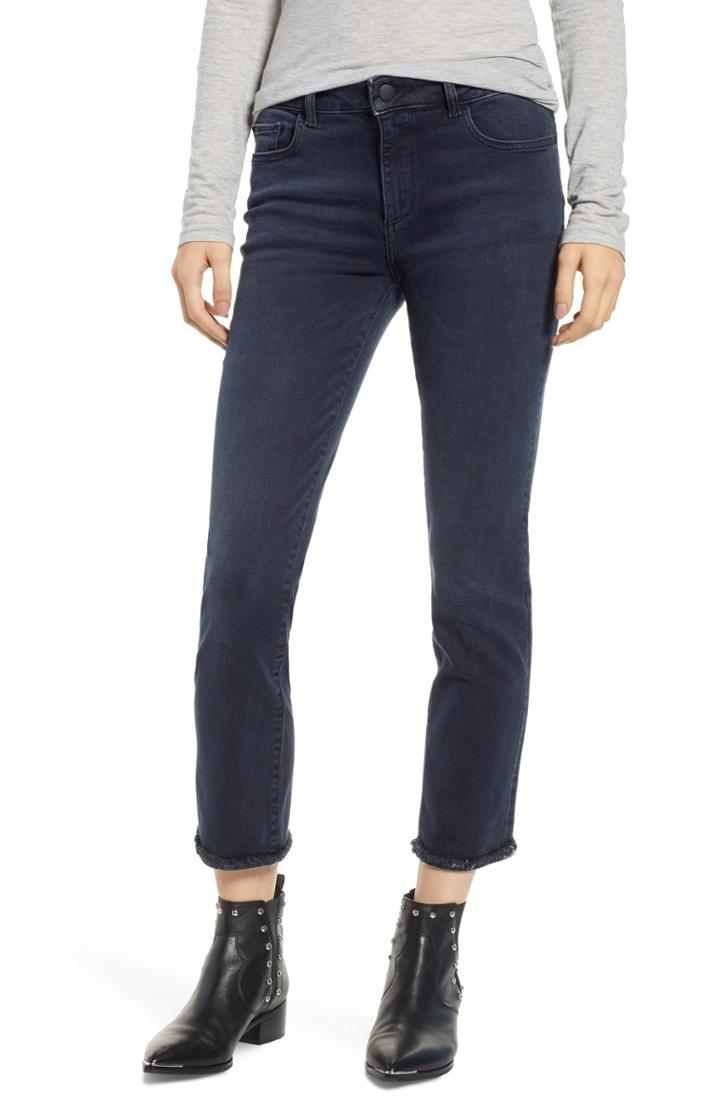 Women's Dl1961 Mara Instasculpt Crop Straight Leg Jeans - Blue
