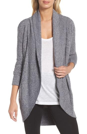 Women's Barefoot Dreams Cozychic Lite Circle Cardigan /small - Blue