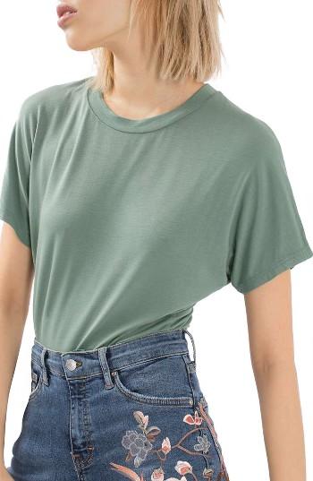 Women's Topshop T-shirt Bodysuit Us (fits Like 0) - Green