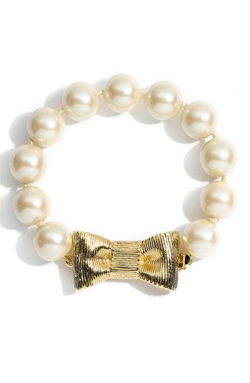 Kate Spade New York 'all Wrapped Up' Glass Pearl Bracelet
