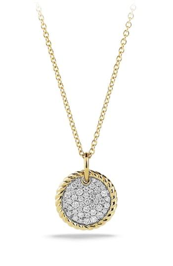 Women's David Yurman 'cable Collectibles' Pave Charm With Diamonds In Gold