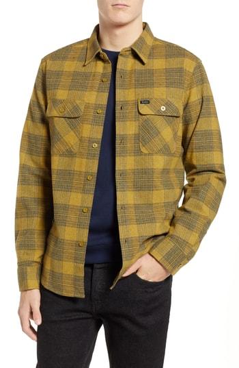 Men's Brixton Bowery Flannel Shirt - Green