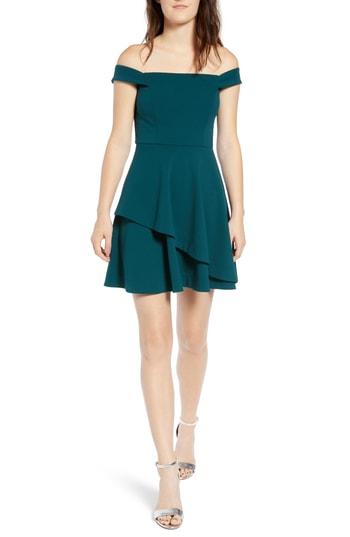 Women's Speechless Off The Shoulder Dress - Green