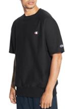 Men's Champion Reverse Weave Short Sleeve Sweatshirt - Black