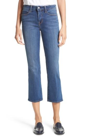 Women's L'agence Crop Baby Flare Jeans - Blue