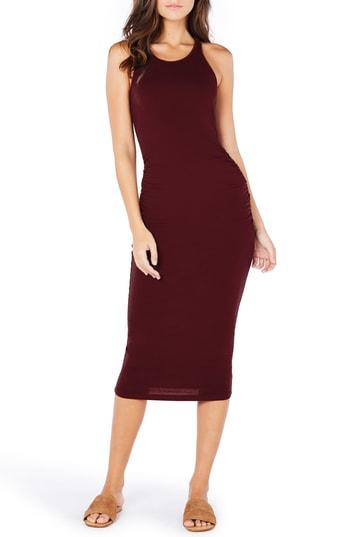 Petite Women's Michael Stars Racerback Midi Dress P - Red