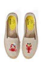 Women's Soludos X Mary Matson Lobster & Crab Platform Espadrille M - Beige