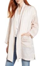 Women's Eileen Fisher Linen Blend Kimono Jacket, Size /x-small - Beige