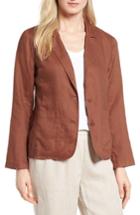 Women's Eileen Fisher Organic Linen Blazer - Brown
