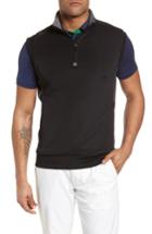 Men's Bobby Jones Quarter Zip Tech Vest - Black