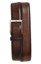 Men's Magnanni Wind Leather Belt - Tabaco