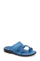 Women's Jerusalem Sandals 'the Good Shepard' Leather Sandal Us / 37eu - Blue
