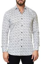 Men's Maceoo Luxor Funky Gun Trim Fit Sport Shirt (s) - White