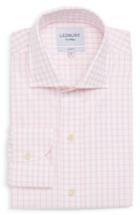 Men's Ledbury Armett Trim Fit Windowpane Dress Shirt - Pink