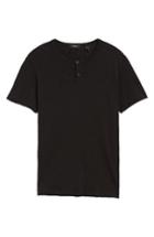 Men's Theory Gaskell Henley T-shirt, Size - Black