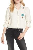 Women's Mother Frenchie Crop Frayed Shirt - White