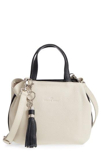 Celine Dion Mini Mezzo Leather Satchel - White