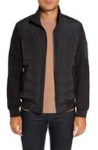 Men's Michael Kors Mixed Media Quilted Jacket, Size - Black
