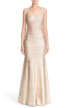 Women's Herve Leger Foiled Mermaid Bandage Gown - Pink