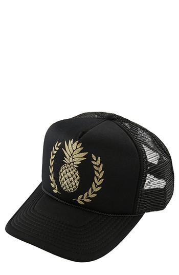 Women's O'neill Sunshine Pineapple Trucker Hat - Black