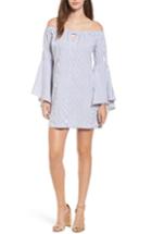Women's Mimi Chica Bell Sleeve Off The Shoulder Dress - Blue