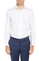 Men's Lorenzo Uomo Trim Fit Dot Dress Shirt .5 - 32 - White