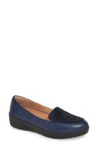 Women's Fitflop Crystal Embellished Sneakerloafer Slip-on .5 M - Blue