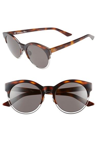Women's Dior 'sideral 1' 53mm Sunglasses - Havana/ Palladium