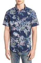 Men's 7 Diamonds Conversation Peace Floral Sport Shirt, Size - Blue/green