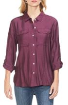 Women's Vince Camuto Hammered Satin Utility Shirt - Pink