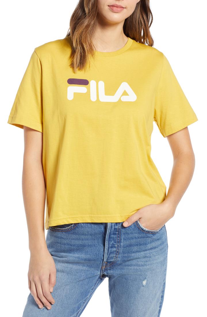 Women's Fila Miss Eagle Logo Tee - Yellow