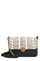 Tory Burch Chelsea Snake Embossed Crossbody Bag - Black