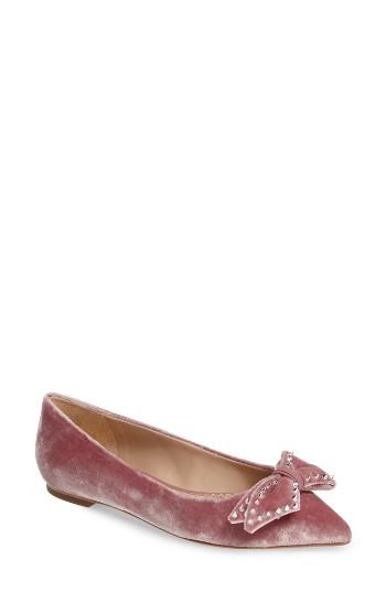 Women's Sam Edelman Raisa Bow Flat M - Pink