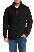Men's Schott Nyc Military Henley Sweater, Size - Black